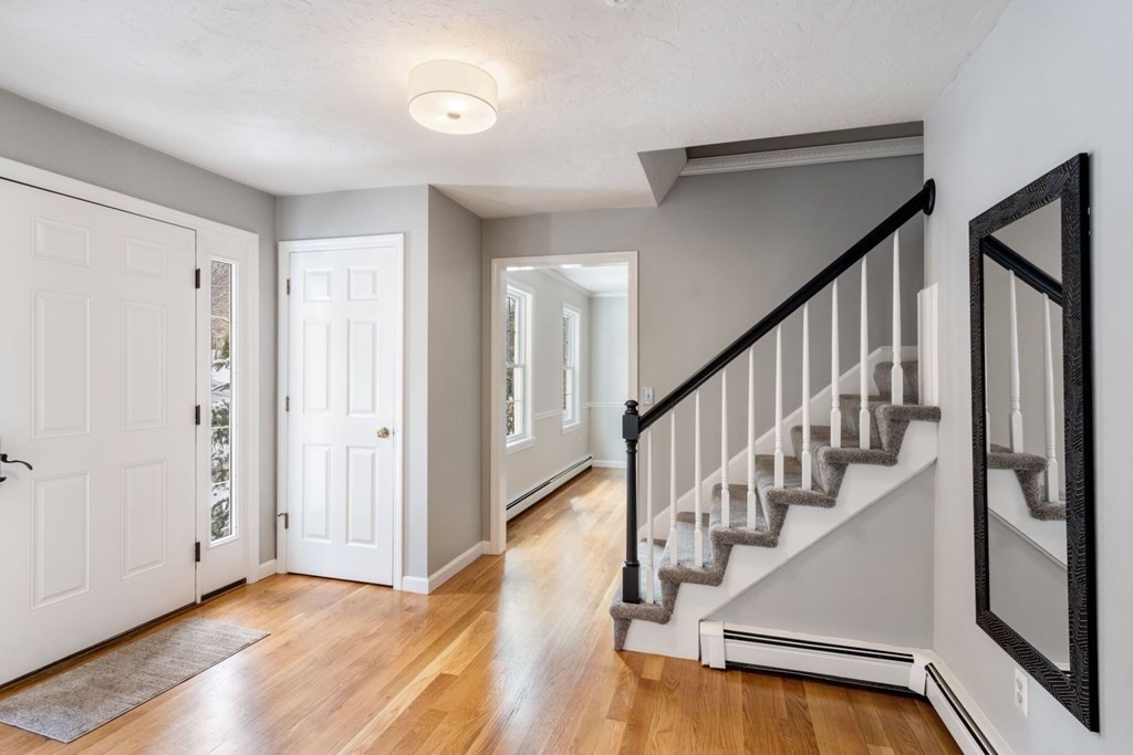 13 Jonathans Way Upton, MA 01568 - Photo 2 of 36 a view of staircase with wooden floor and staircase