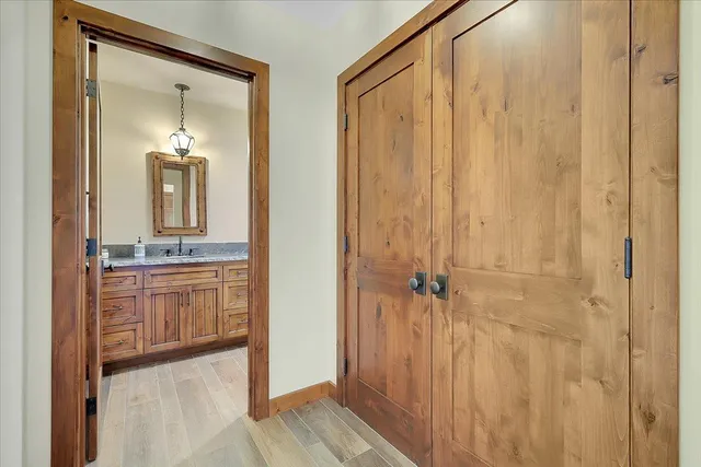 a room with gym equipment