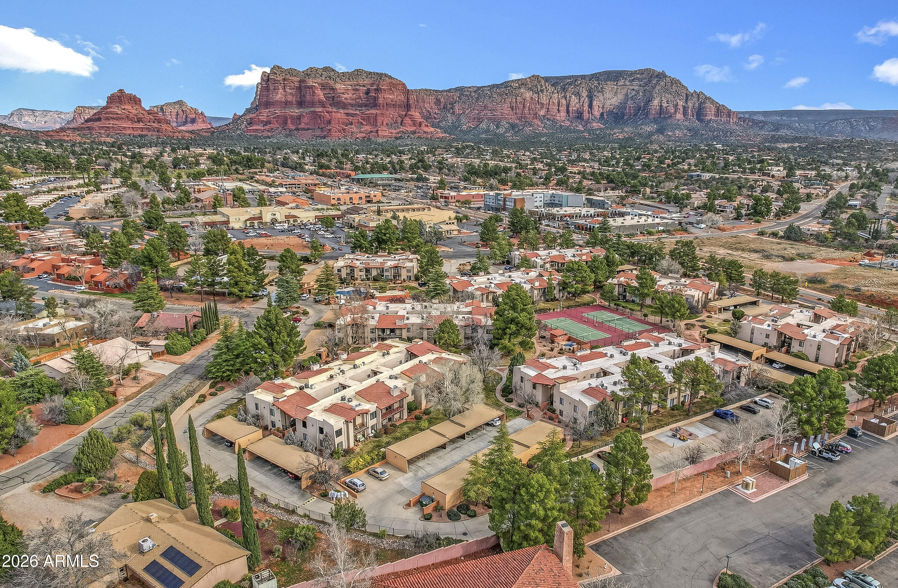 65 Verde Valley School Road, Unit E3 Sedona, AZ 86351 - Photo 23 of 24 an aerial view of residential houses with outdoor space