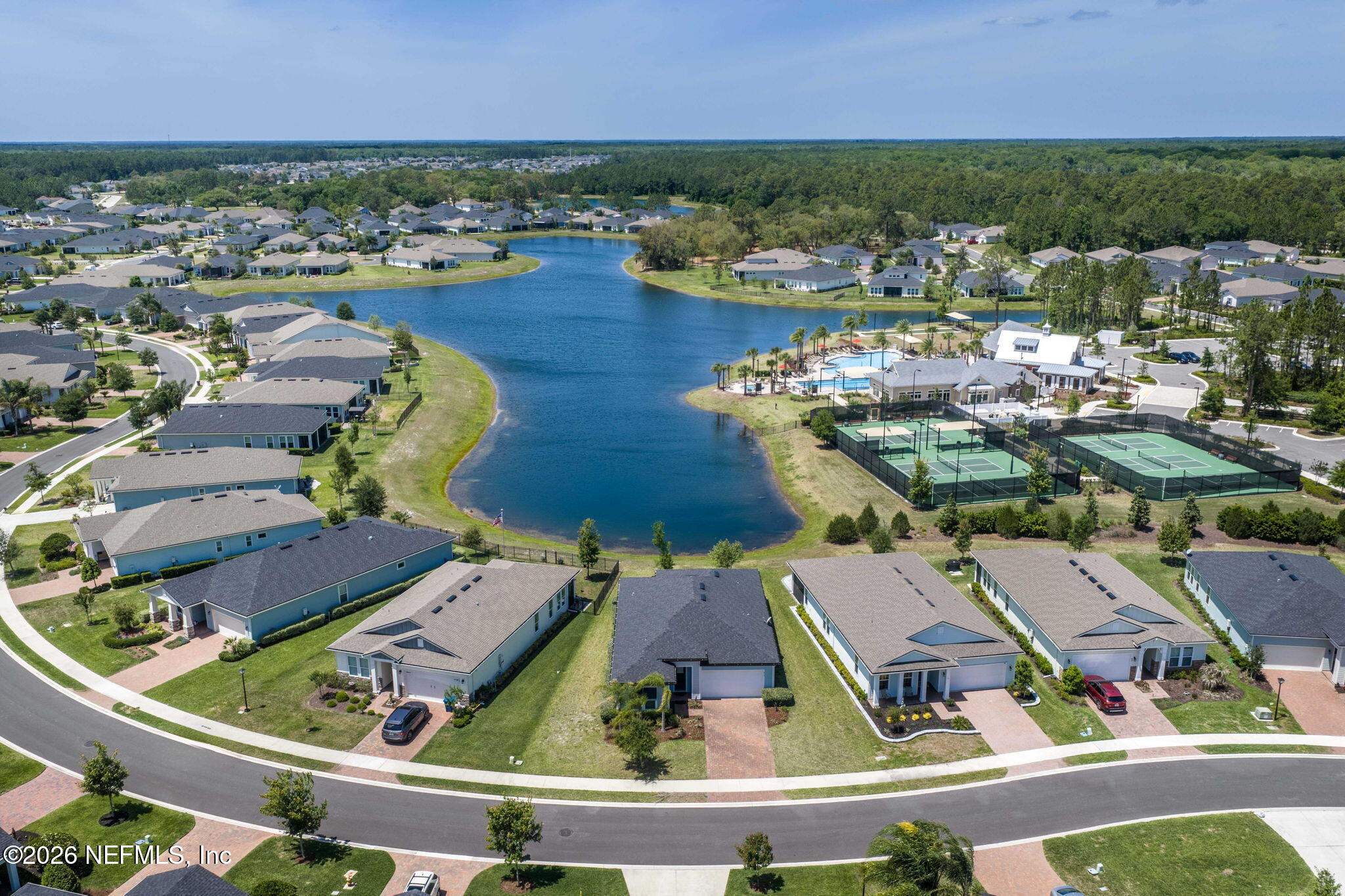 813 Rustic Mill Dr Street St. Augustine, FL 32092 - Photo 35 of 57 an aerial view of residential houses with outdoor space