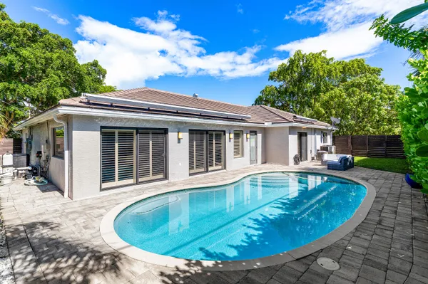 a view of a house with pool