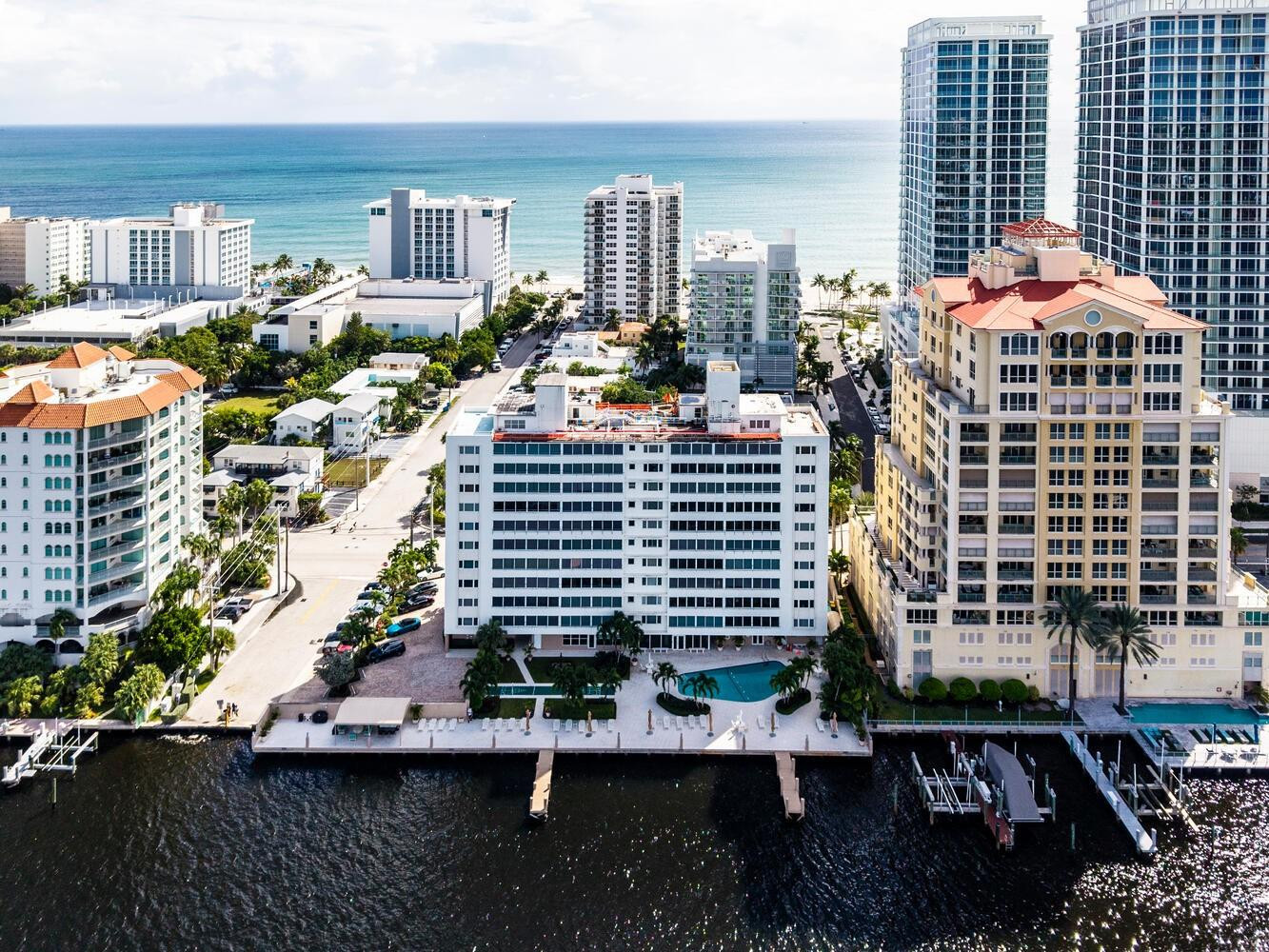 215 North Birch Road, Unit 4C Fort Lauderdale, FL 33304 - Photo 32 of 32 a front view of a building with outdoor space