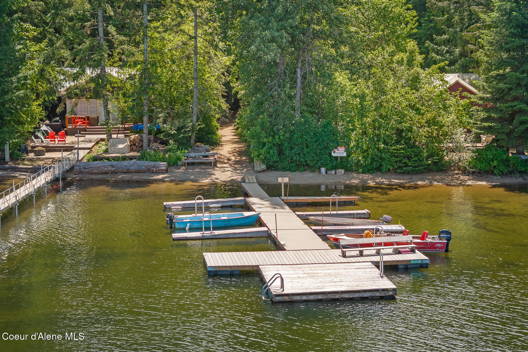 6877 West Lower Excelsior Beach Shore Rathdrum, ID 83858 - Photo 46 of 47 Aerial Exelsior Beach Cabin