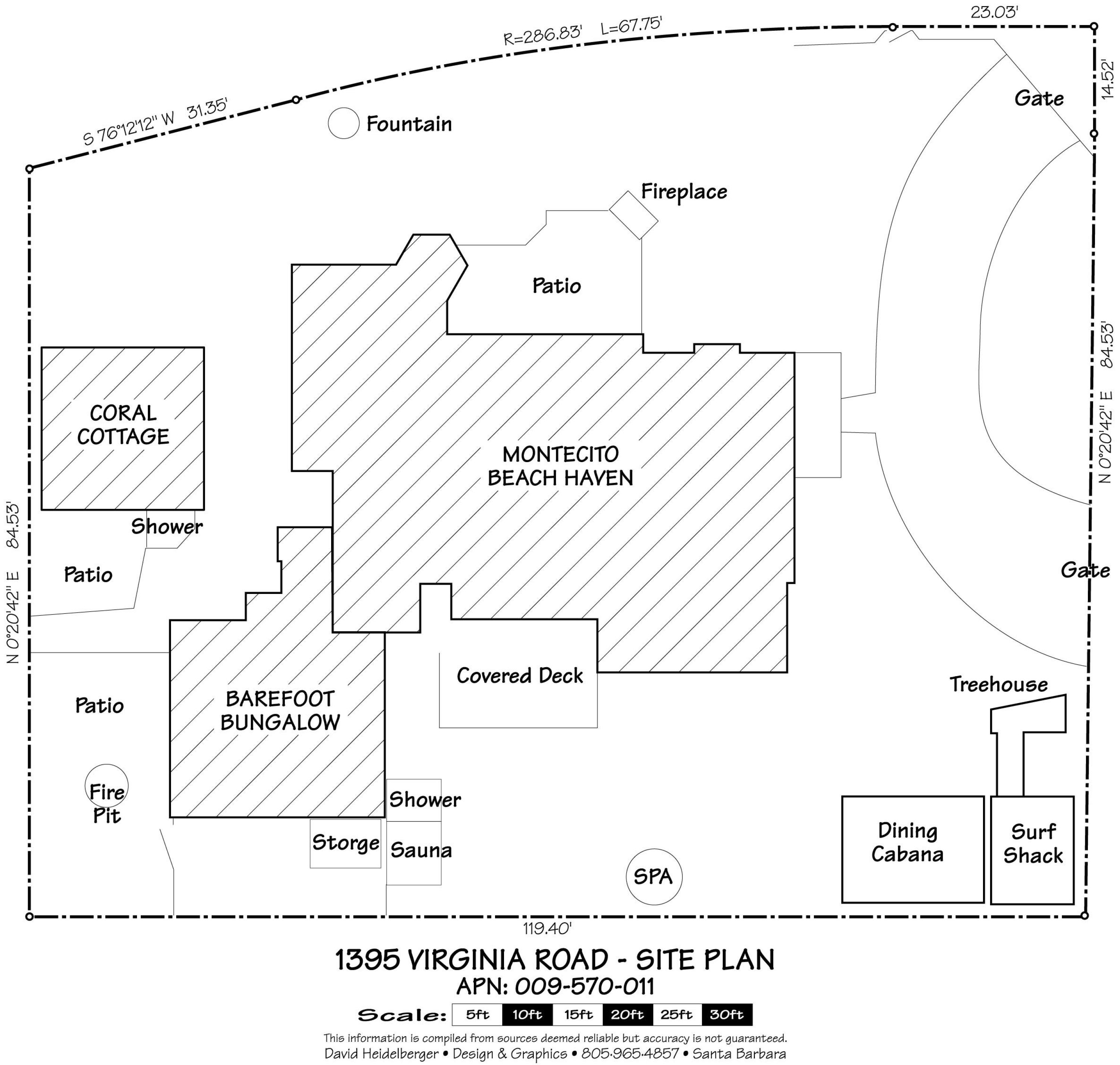 1395 Virginia Road, Unit A & B Santa Barbara, CA 93108 - Photo 53 of 61 Site Plan