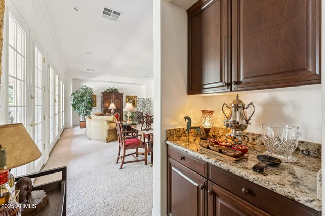 a view of fireplace and utility room