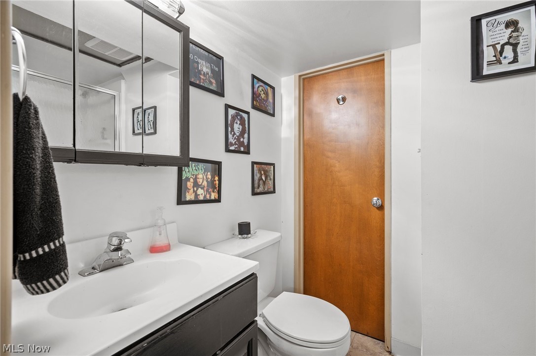 4113 Rabbit Run Drive Brooklyn, OH 44144 - Photo 25 of 28 Bathroom with toilet and vanity and shower in basement