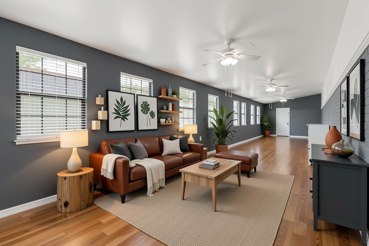 9208 Carousel Lane Houston, TX 77080 - Photo 6 of 31 a living room with furniture and a large window