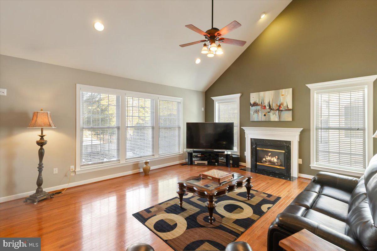 13714 Monet Court Chantilly, VA 20151 - Photo 25 of 58 a living room with furniture a fireplace and a flat screen tv