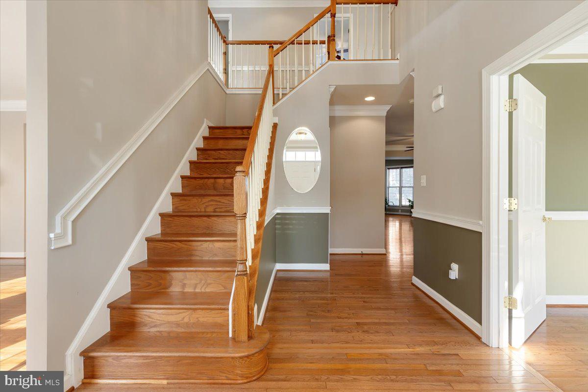 13714 Monet Court Chantilly, VA 20151 - Photo 7 of 58 a view of entryway and hall with wooden floor