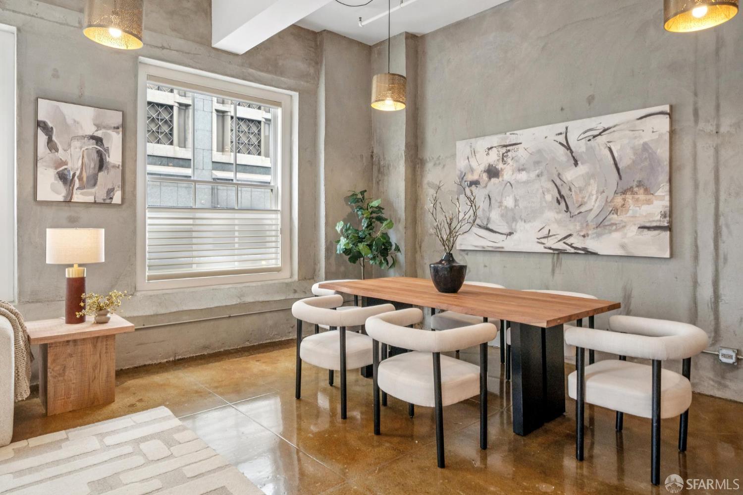 2 Mint Plaza, Unit 201 San Francisco, CA 94103 - Photo 15 of 40 a dining room with furniture and window