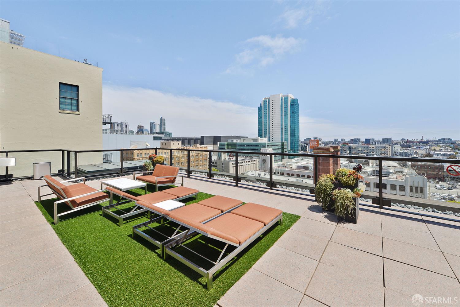 2 Mint Plaza, Unit 201 San Francisco, CA 94103 - Photo 37 of 40 a terrace with outdoor seating and city view