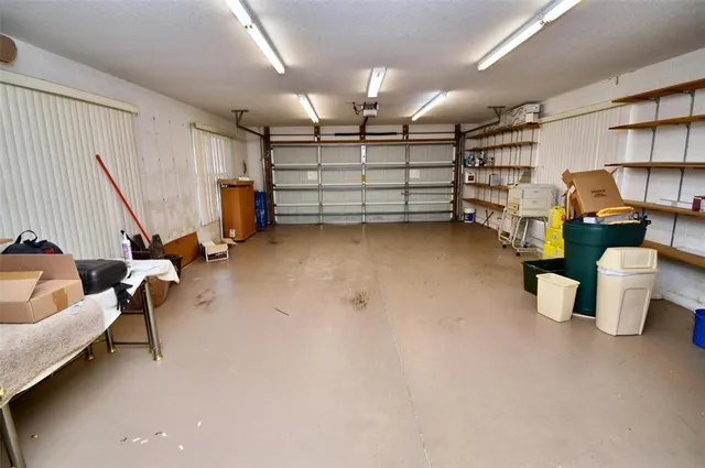 a view of a room with racks