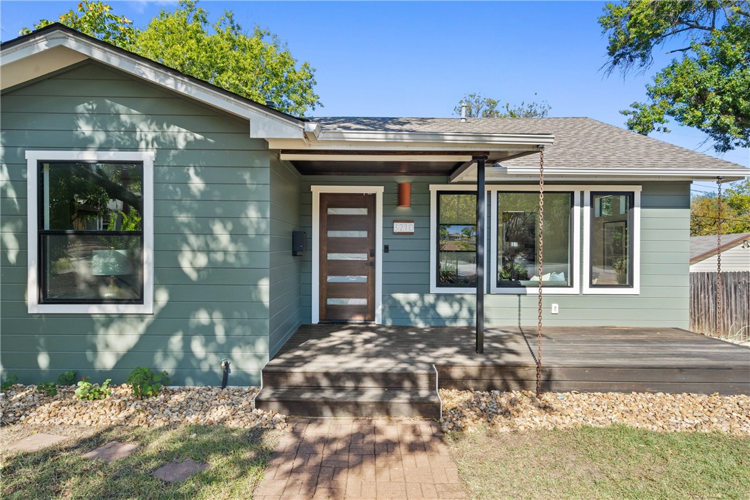 a front view of a house