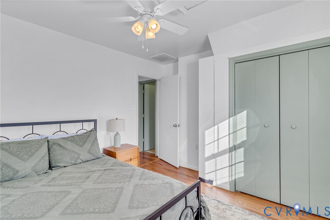 151 Badger Road Deltaville, VA 23043 - Photo 17 of 39 Bedroom featuring light wood-style floors, ceiling