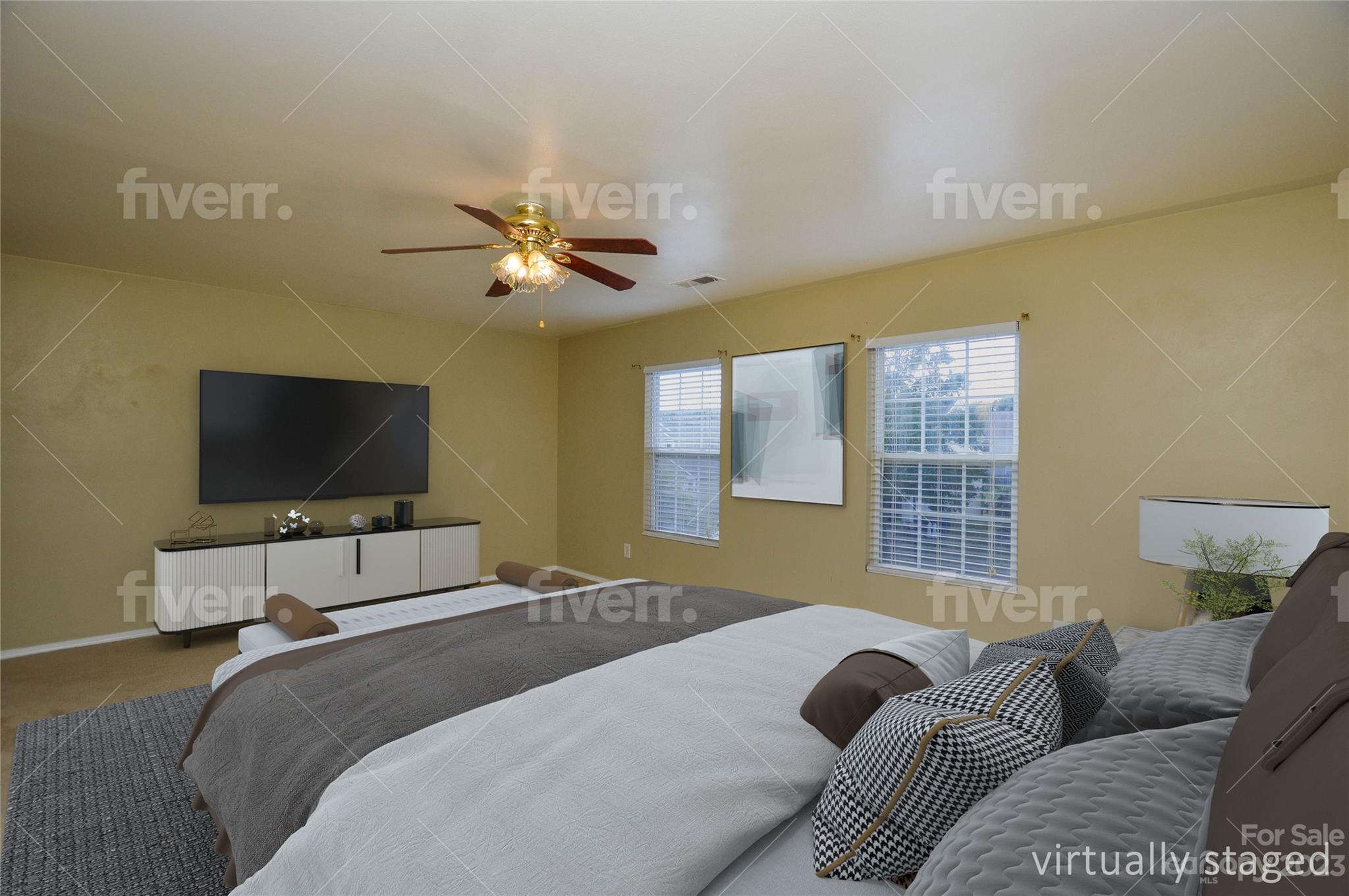 9310 John Russell Road Charlotte, NC 28215 - Photo 32 of 40 a bedroom with a bed and a television