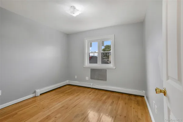 an empty room with a window