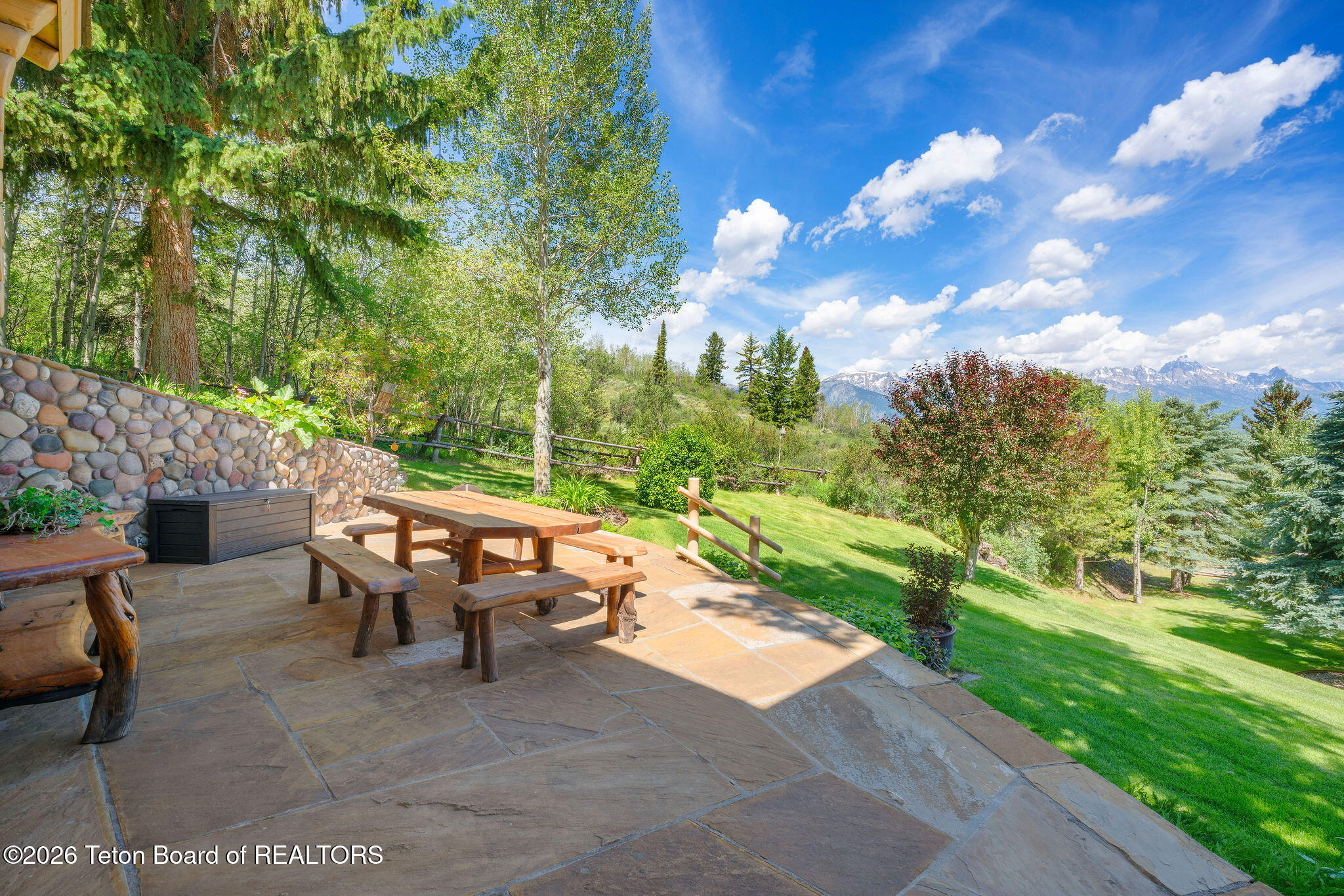 1095 Grand View Road Jackson, WY 83001 - Photo 25 of 39 Incredible Patio Off Guest Quarters