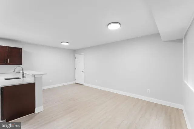 a view of workspace with a sink
