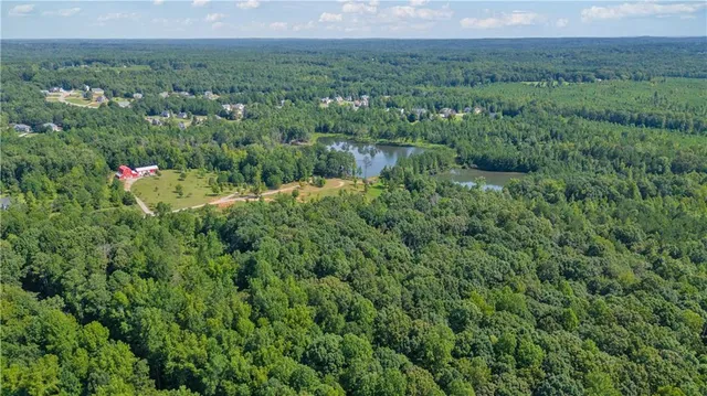 a view of a lush green field