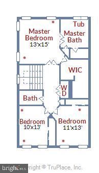 7670 Elmcrest Road Hanover, MD 21076 - Photo 64 of 70 FLOOR PLAN: Bedroom Level