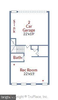7670 Elmcrest Road Hanover, MD 21076 - Photo 65 of 70 FLOOR PLAN: Lower Level Rec Rm Garage