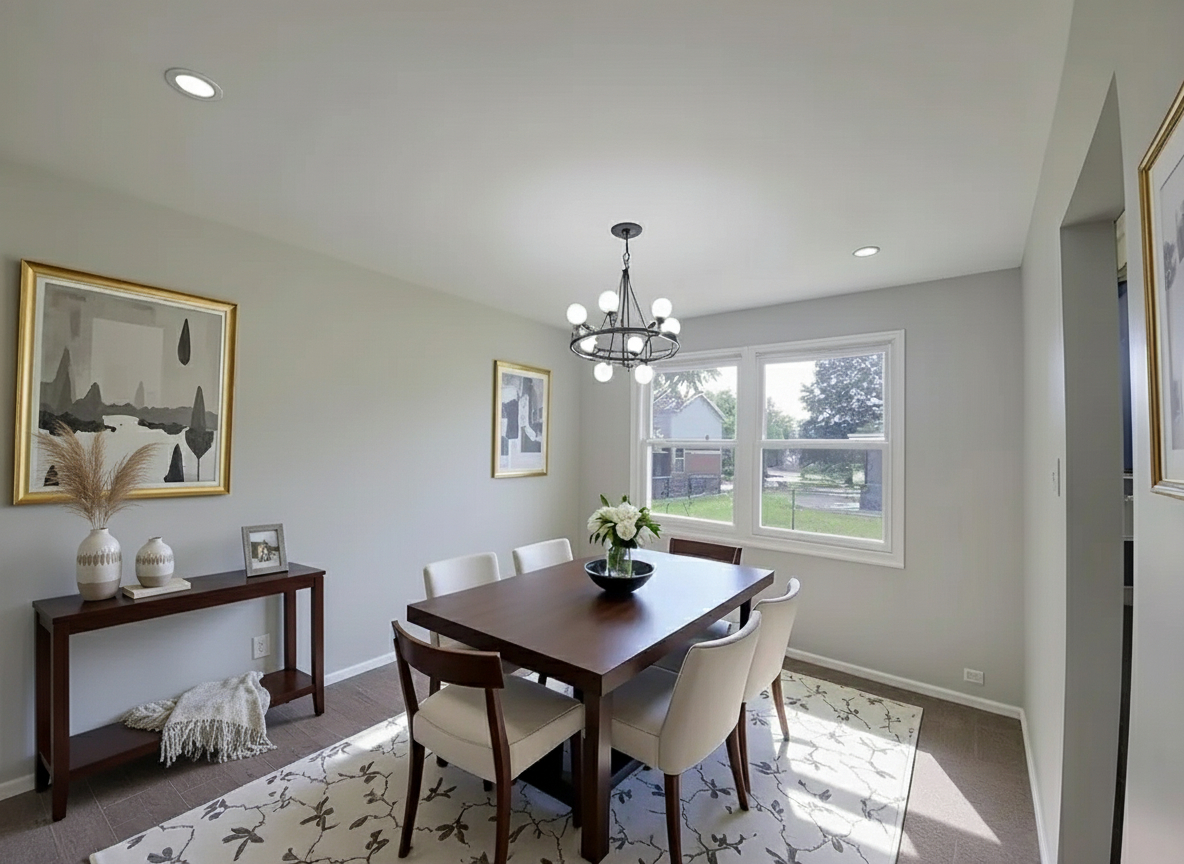 6037 Spring Lane Matteson, IL 60443 - Photo 4 of 29 a view of a dining room with furniture window and outside view