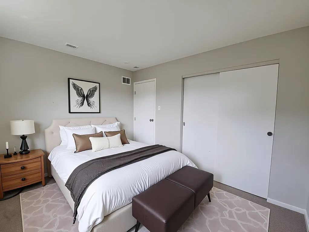 6037 Spring Lane Matteson, IL 60443 - Photo 10 of 29 a bedroom with a bed and a painting on the wall