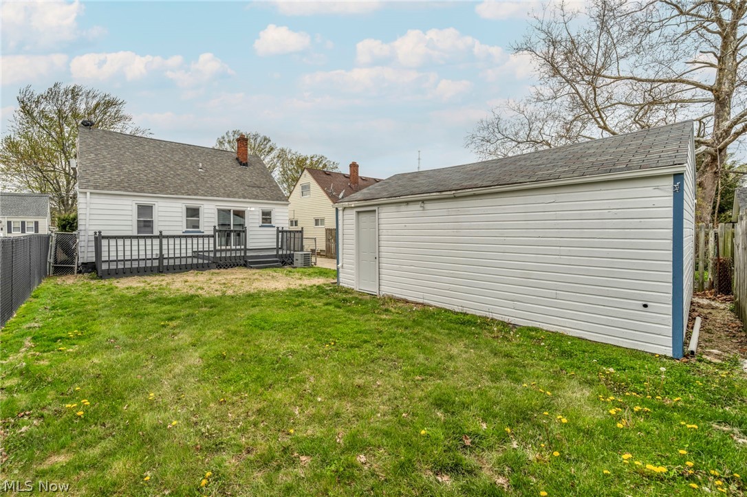 1609 Mapledale Road Wickliffe, OH 44092 - Photo 41 of 46 View of yard featuring a wooden deck
