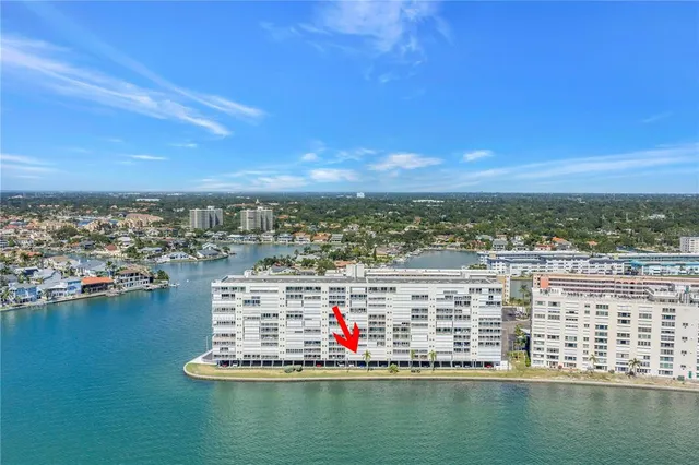 a view of a ocean with city