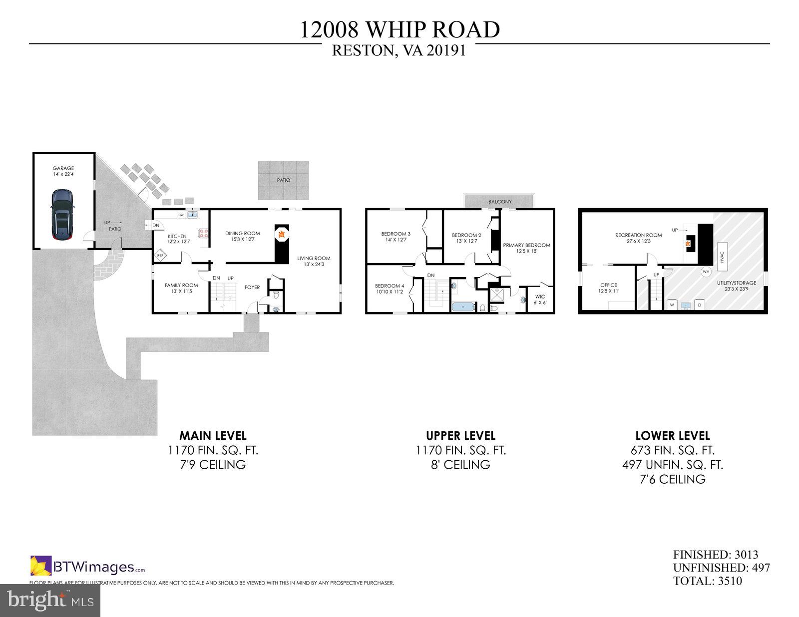 12008 Whip Road Reston, VA 20191 - Photo 45 of 48 Full Floor Plan 12008 Whip Rd