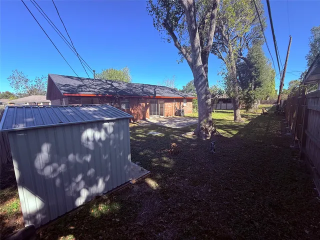 a view of backyard with tree