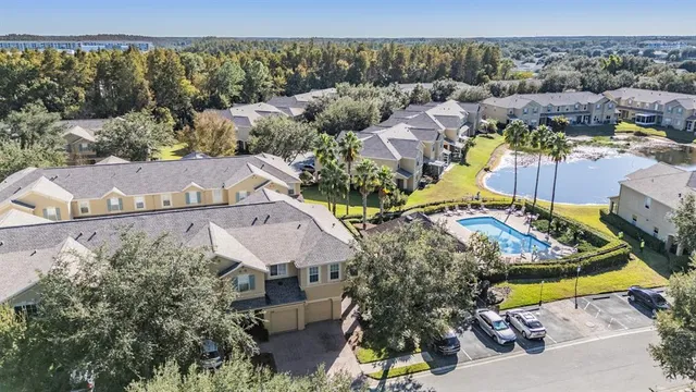 an aerial view of multiple house