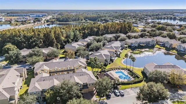 a view of a city with lake