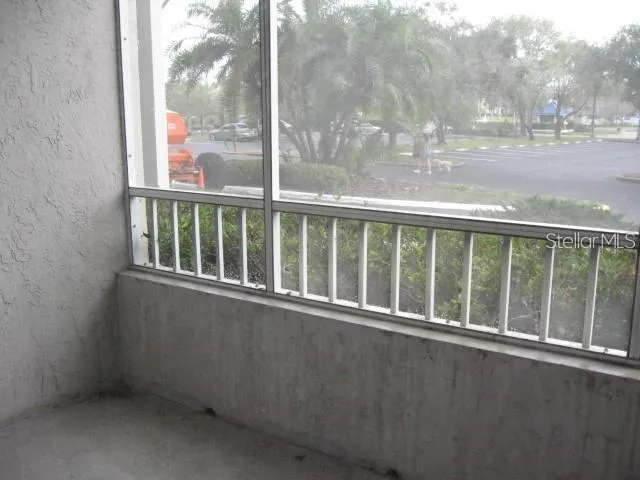 a view of a yard with tree s