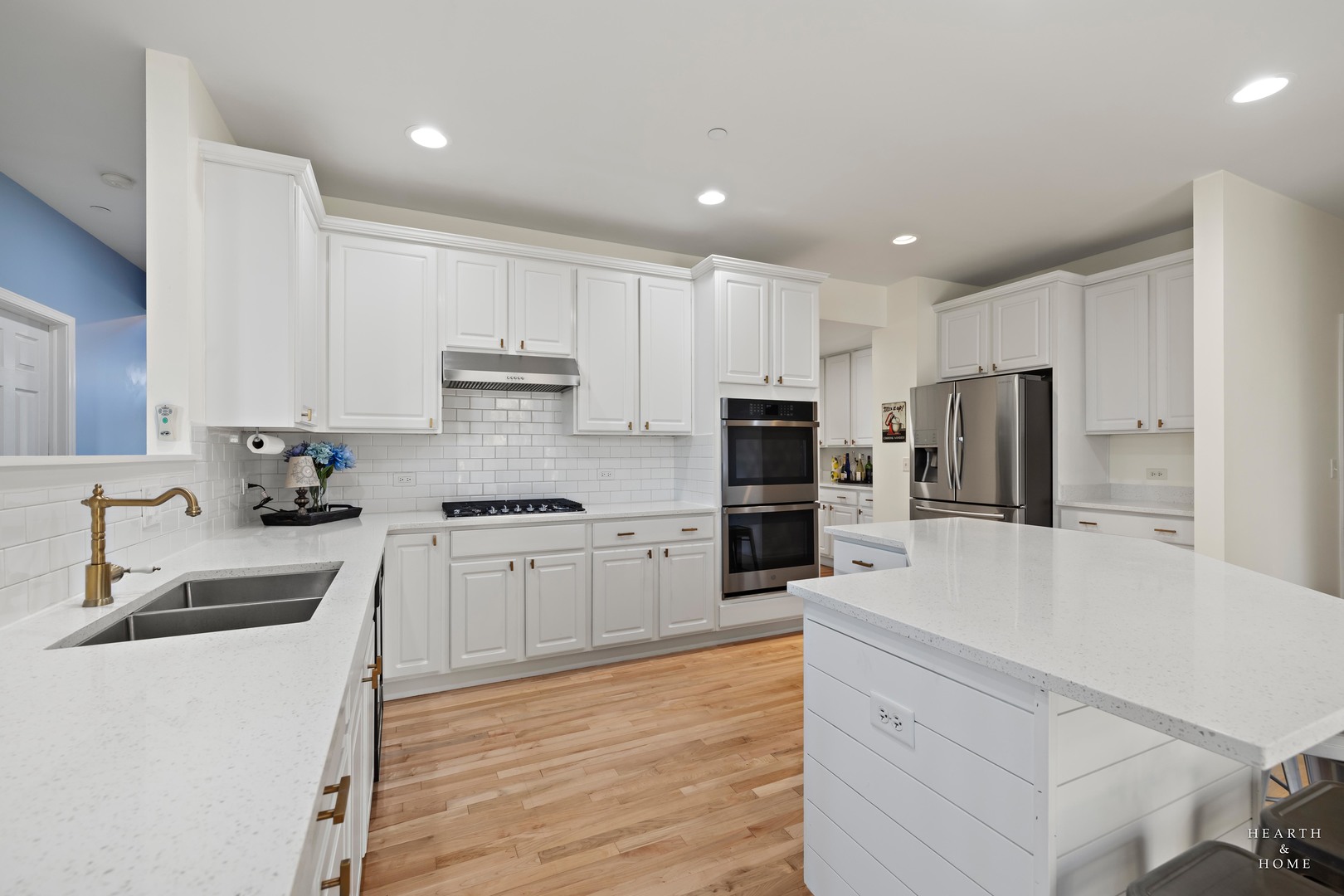 11561 Beacon Avenue Huntley, IL 60142 - Photo 8 of 35 a kitchen with kitchen island a sink stainless steel appliances and cabinets