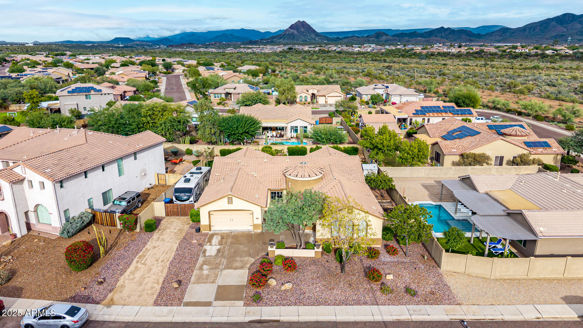 4808 West Cavalry Road Phoenix, AZ 85087 - Photo 57 of 67 an aerial view of residential houses with outdoor space and river