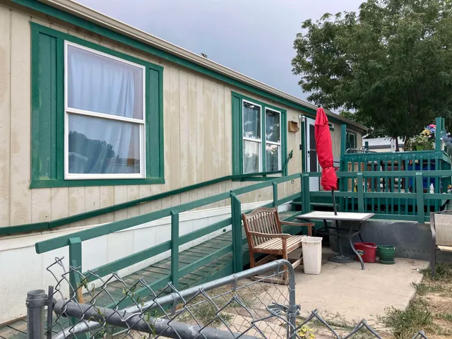 a outdoor space with hardwood