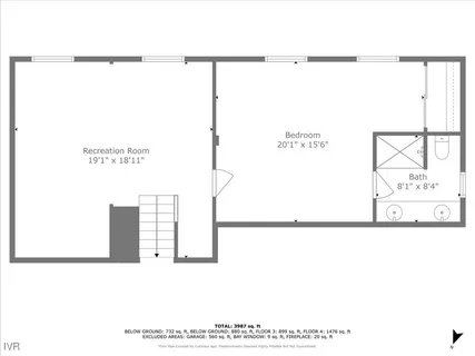 a picture of a room with a floor plan
