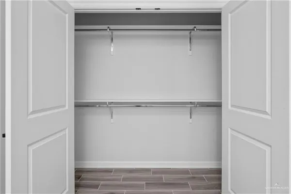a close view of closet