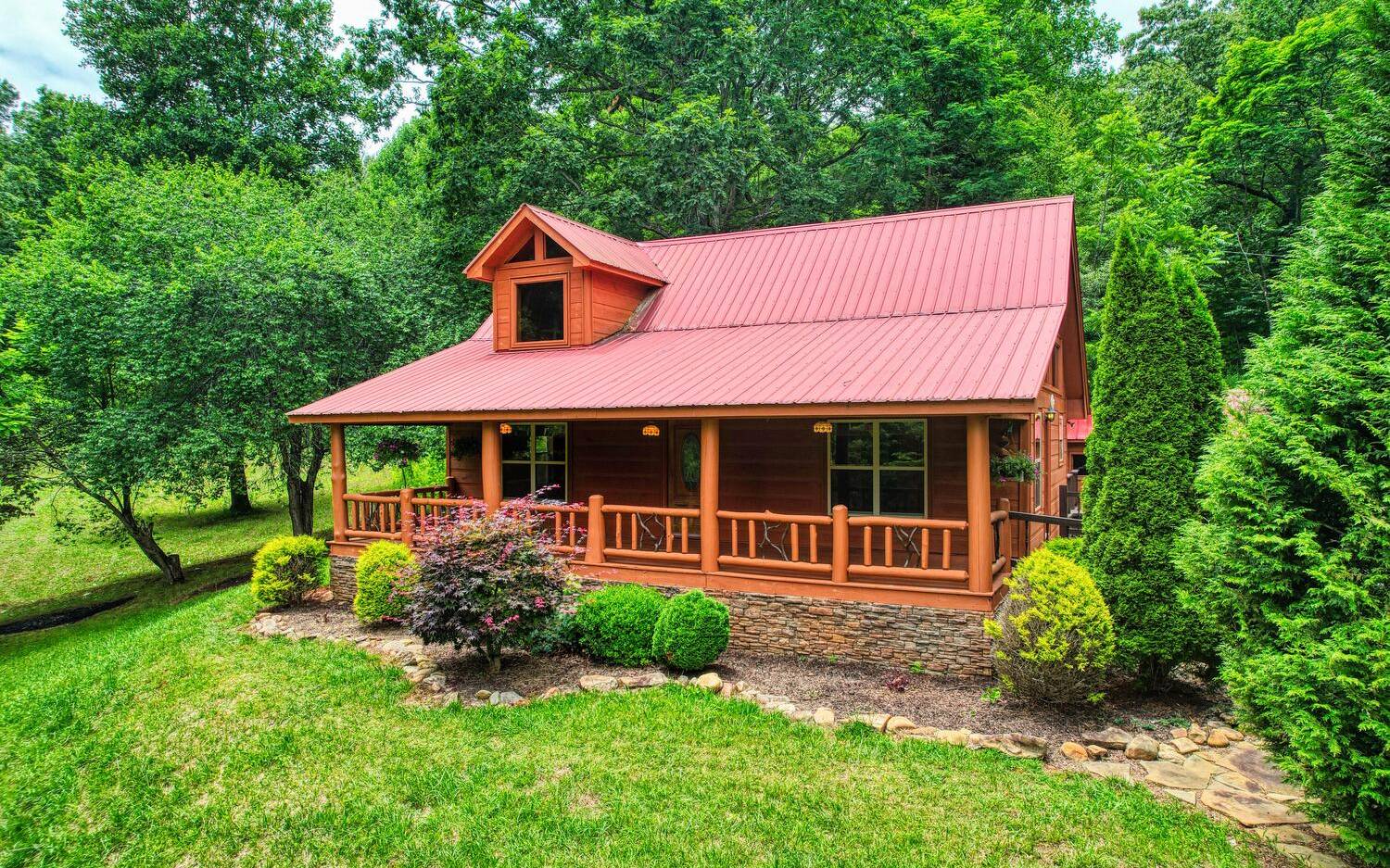 a backyard of a house with garden
