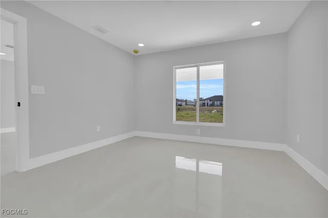 an empty room with a window