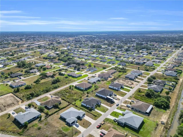 an aerial view of multiple house