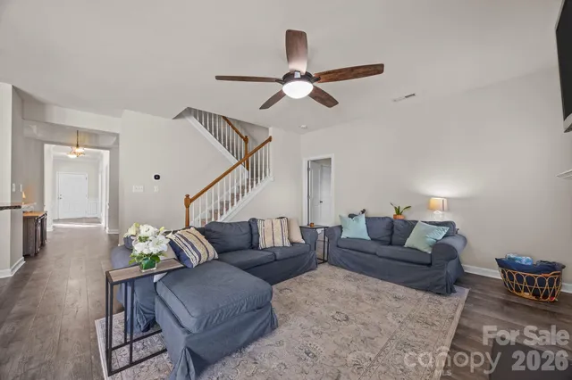 a view of a bathroom with a glass shower door