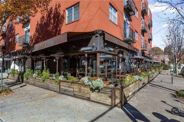 a view of a building with street