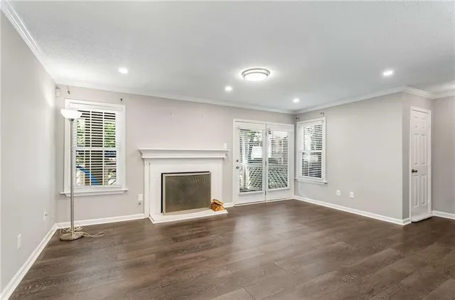 a view of kitchen view refrigerator and window
