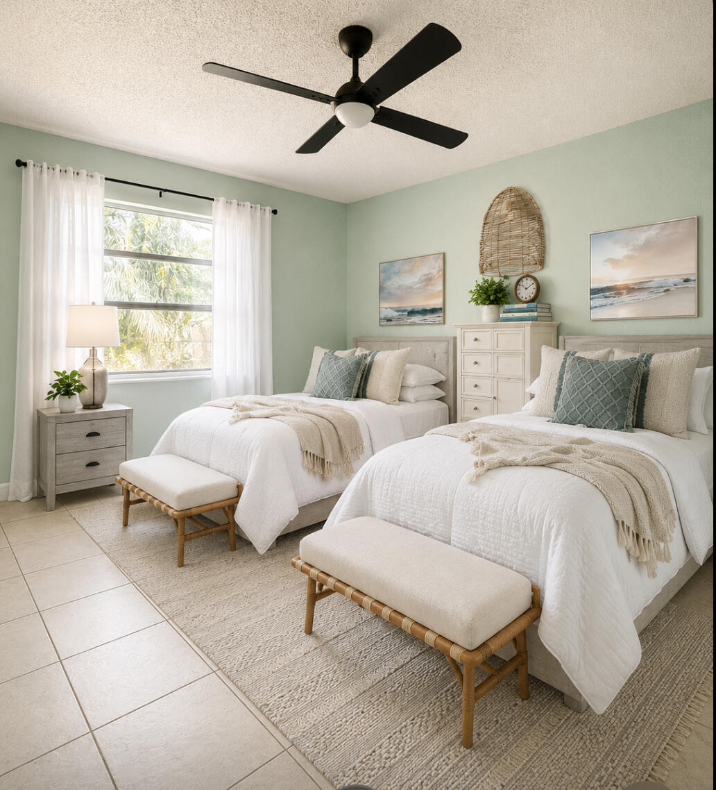 1328 West 6th Street Riviera Beach, FL 33404 - Photo 10 of 11 a spacious bedroom with two beds and windows
