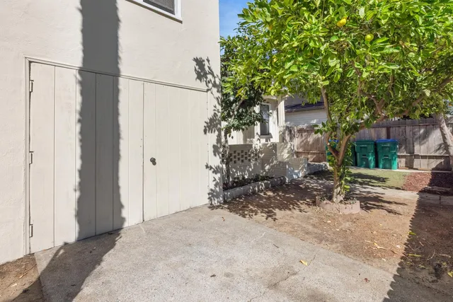 a backyard of a house