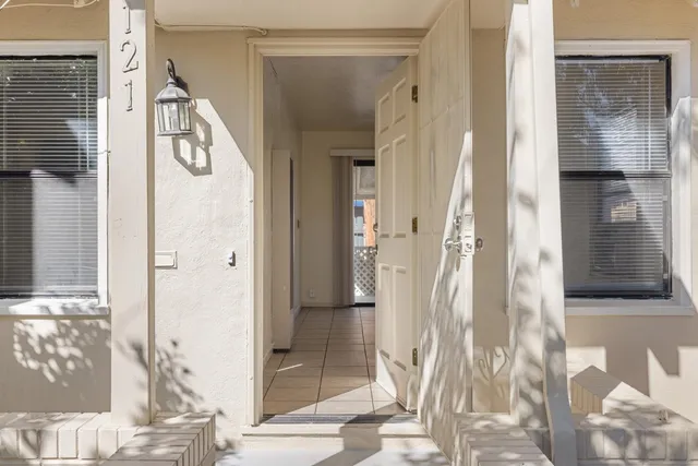 a view of front door