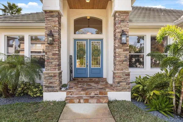 a front view of a house