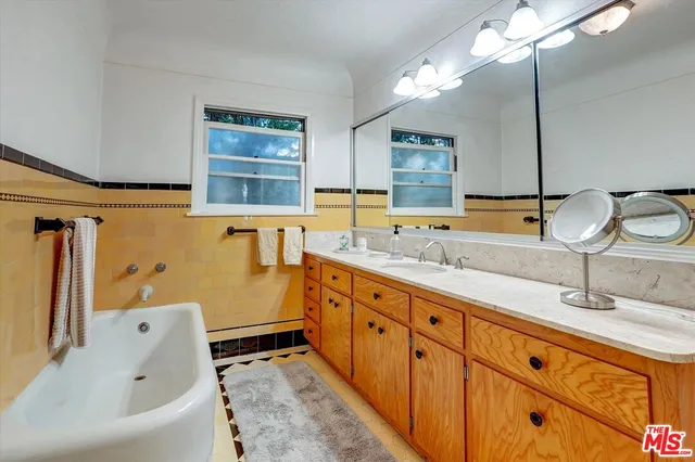 a view of gallery with wooden floor